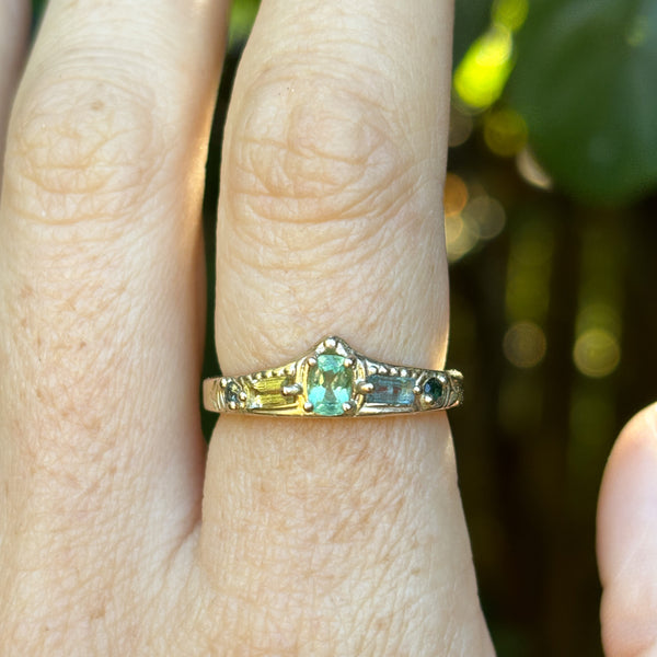 Myth and Stone Gate of Harmony ring on hand