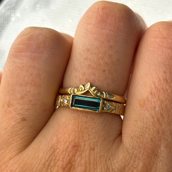 Myth and Stone Rainy Day Oracle ring with Fiona ring