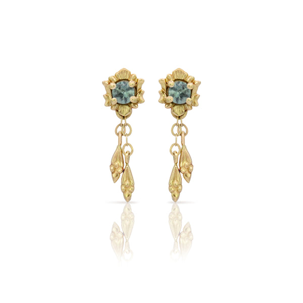 Myth and Stone Fortuna Sapphire drops in gold