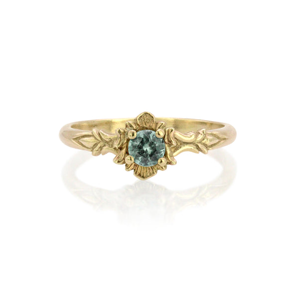 Myth and Stone Fortuna sapphire ring on white background