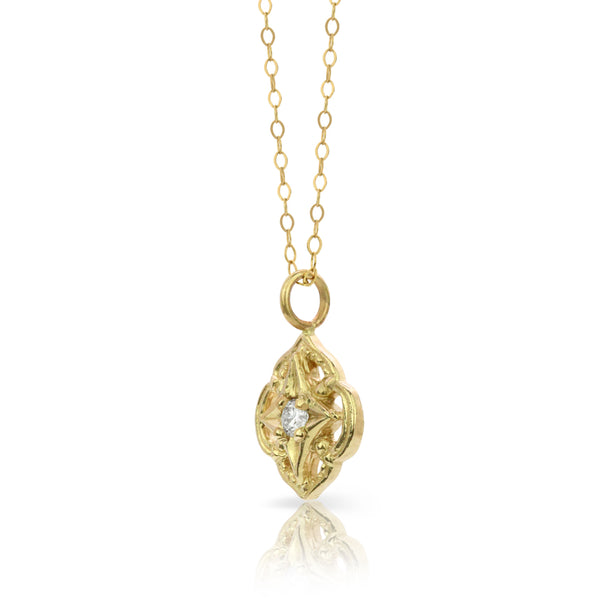 Myth and Stone Compass of Light pendant side view