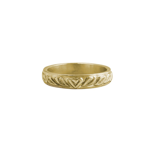 Myth and Stone Gate of Passage ring in 14k gold