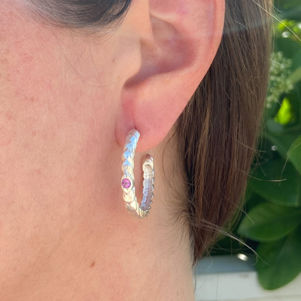 Serpentine hoop earrings