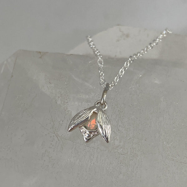 Myth and Stone Alida opal bug charm in silver