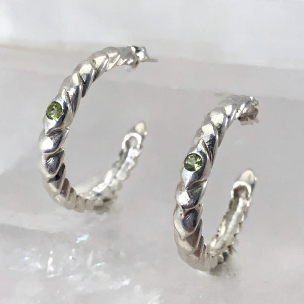 Serpentine hoop earrings