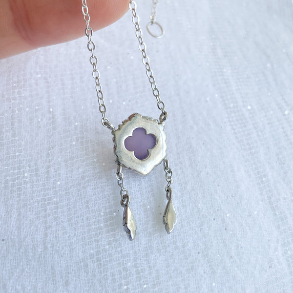 Myth and Stone Isla chalcedony necklace back