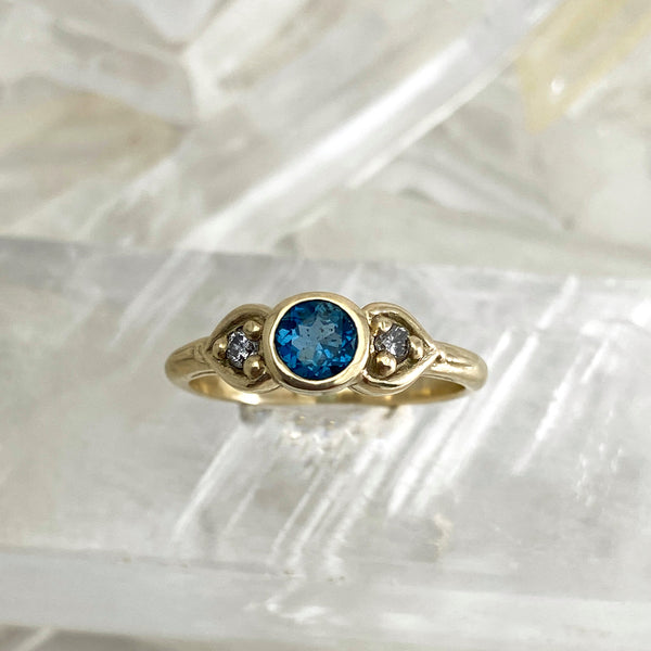 Myth and Stone Lenora ring in topaz and diamonds