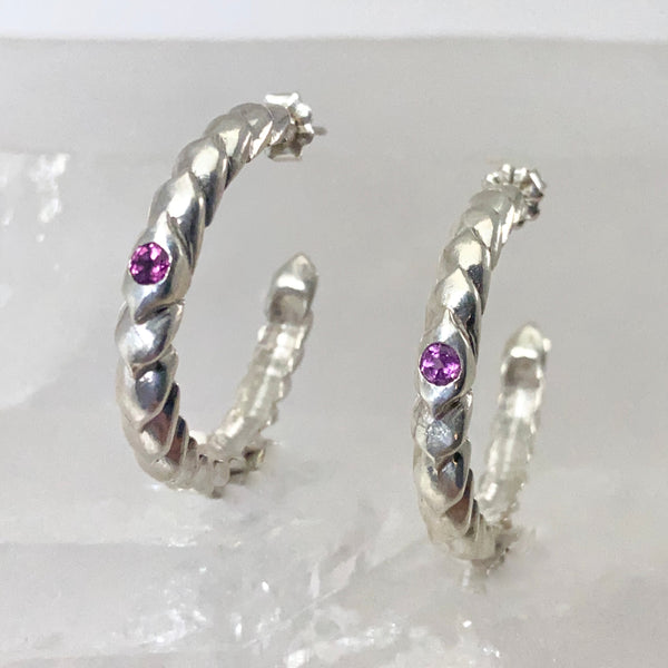 Serpentine hoop earrings