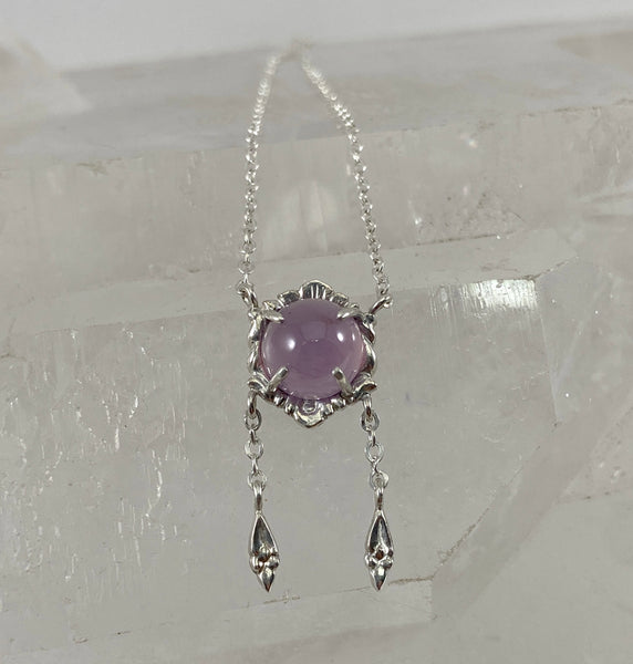 Myth and Stone Isla chalcedony necklace in silver