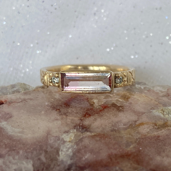 Myth and Stone Sunshine Oracle tourmaline and diamond ring