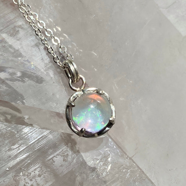 Myth and Stone Inner Light opal pendant in silver