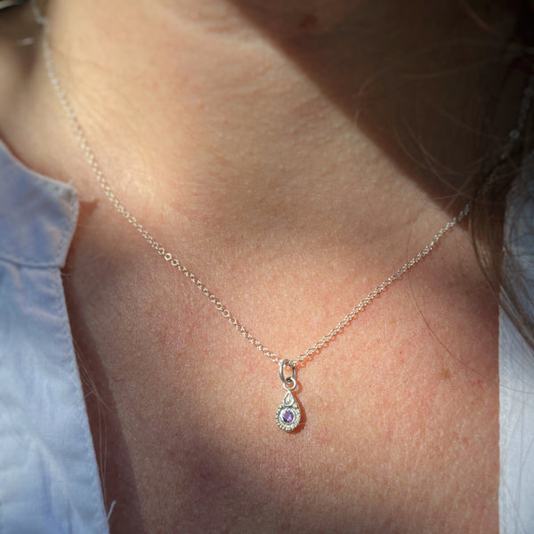 Myth and Stone Enchanted Teardrop charm on model
