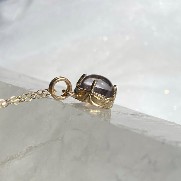 Myth and Stone Inner Light pendant in gold side view