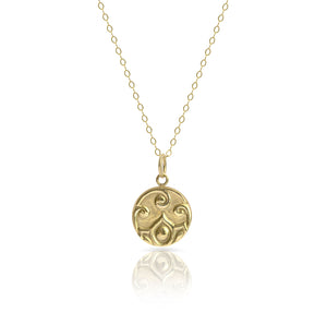 Myth and Stone Lotus Medallion in gold