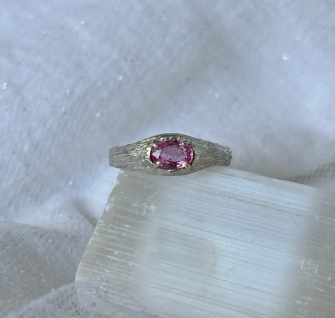Myth and Stone Wooded Spirit pink tourmaline ring