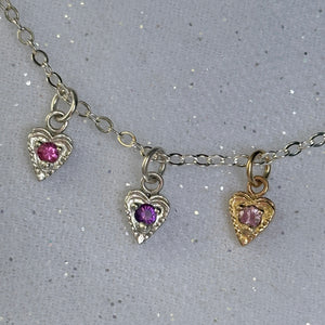 Myth and Stone Sweetheart charms on chain