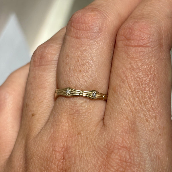 Myth and Stone Constellation ring on finger