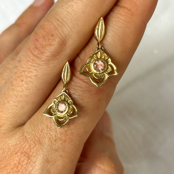 Myth and Stone Anika Sunstone earrings on hand