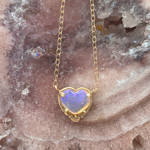 Myth and Stone Radiant Heart opal necklace