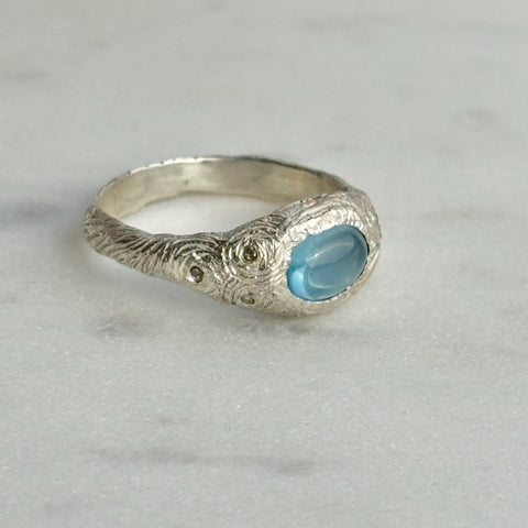 Myth and Stone Aquamarine Daydream ring side view