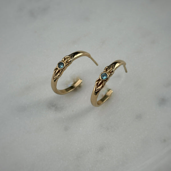 Myth and Stone AsAbove, So Below hoops in gold