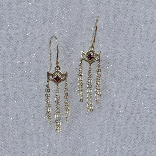 Myth and Stone Wind Chime Garnet Earrings alternate view