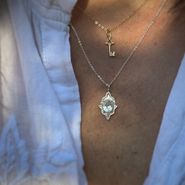 Myth and Stone Orfira's Key charm with Mystic Mirror pendant