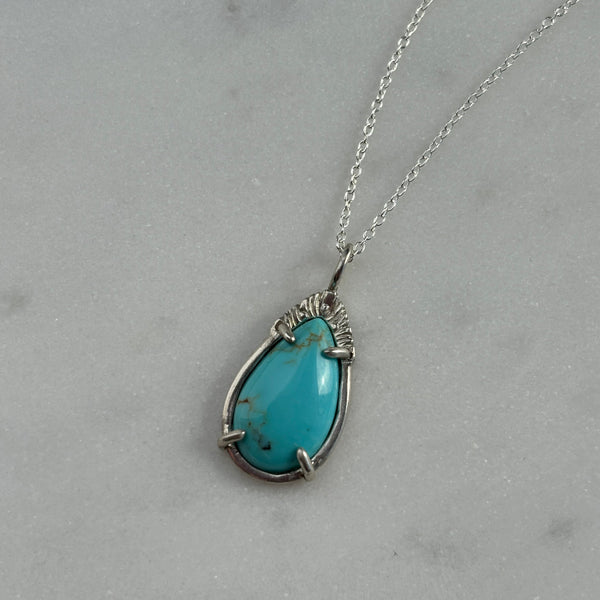 Myth and Stone Sky Spirit turquoise pendant alternate view
