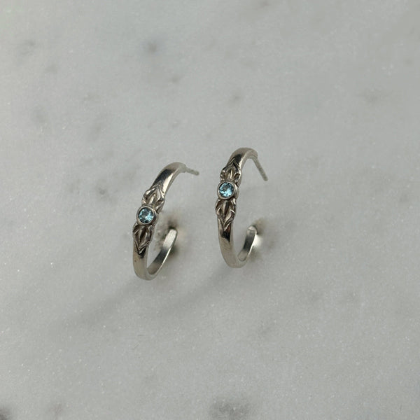 Myth and Stone As Above, So Below hoops in silver