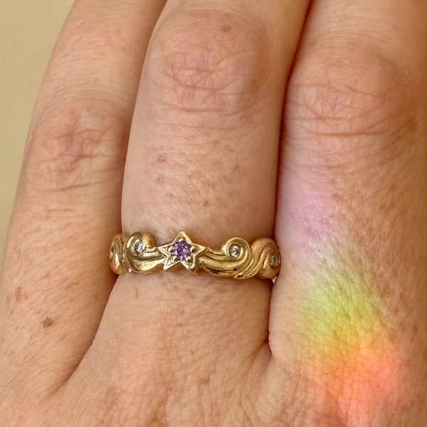 Myth and Stone Meteora ring on hand