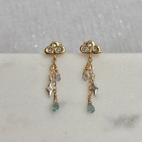Myth and Stone Night Cloud diamond earrings
