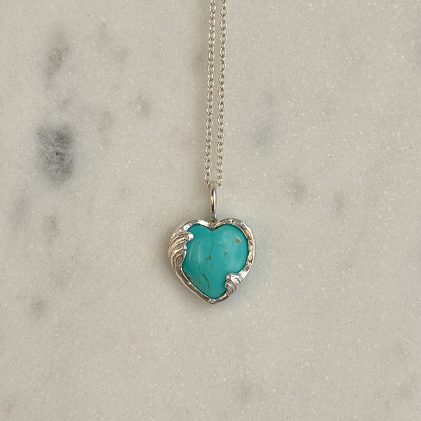 Myth and Stone Peaceful Heart turquoise pendant
