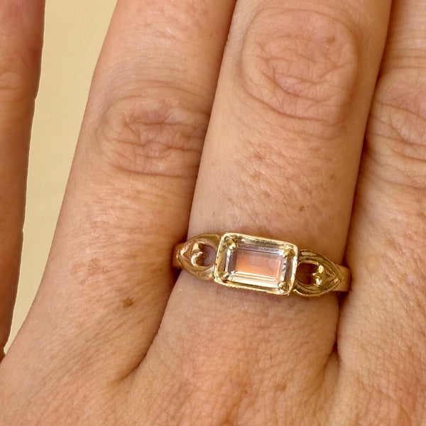 Myth and Stone Selene ring on hand