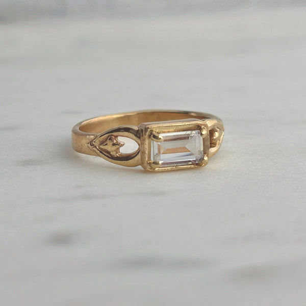 Myth and Stone Selene moonstone ring side view