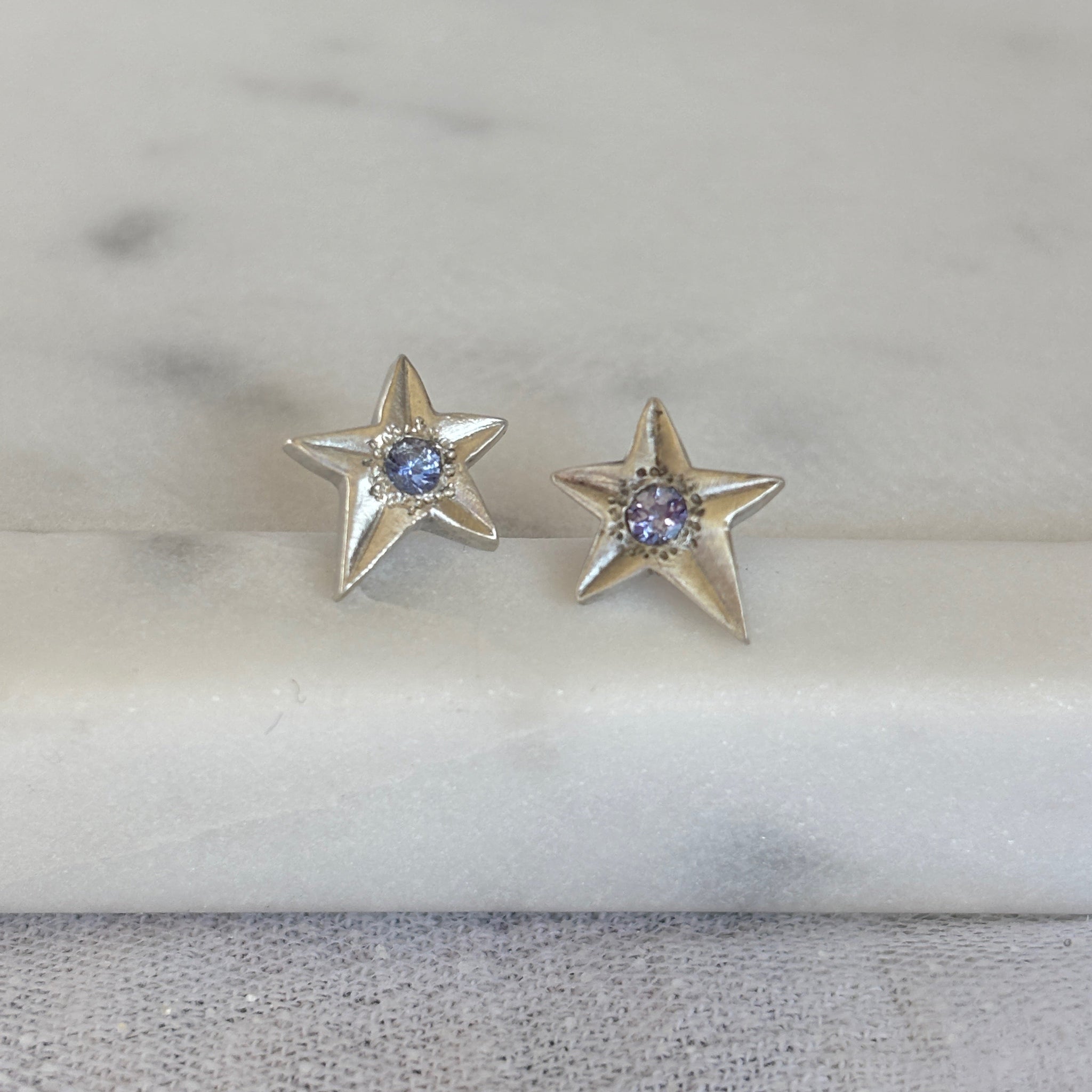 Myth and Stone Stardust tanzanite studs
