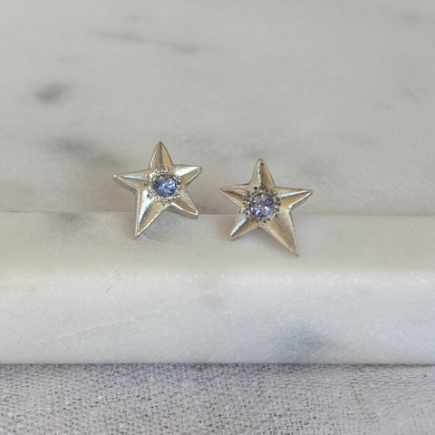 Myth and Stone Stardust tanzanite studs

