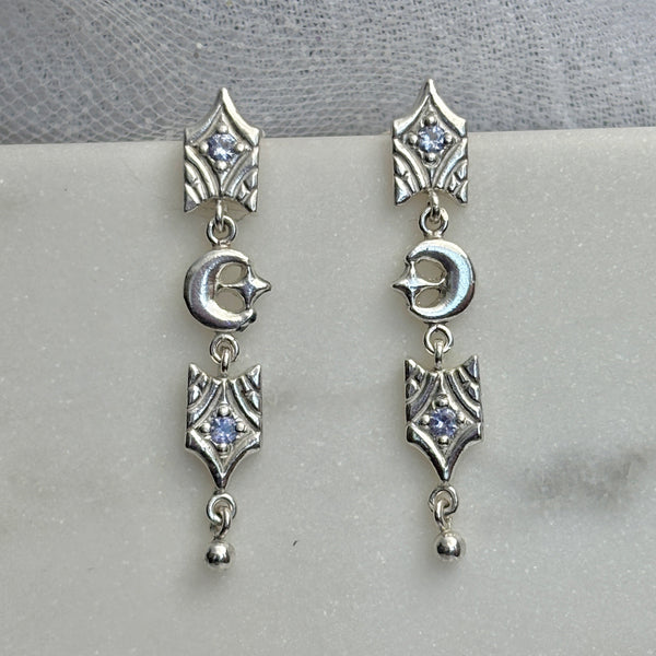 Myth and Stone Sweet Dreams tanzanite earrings in silver