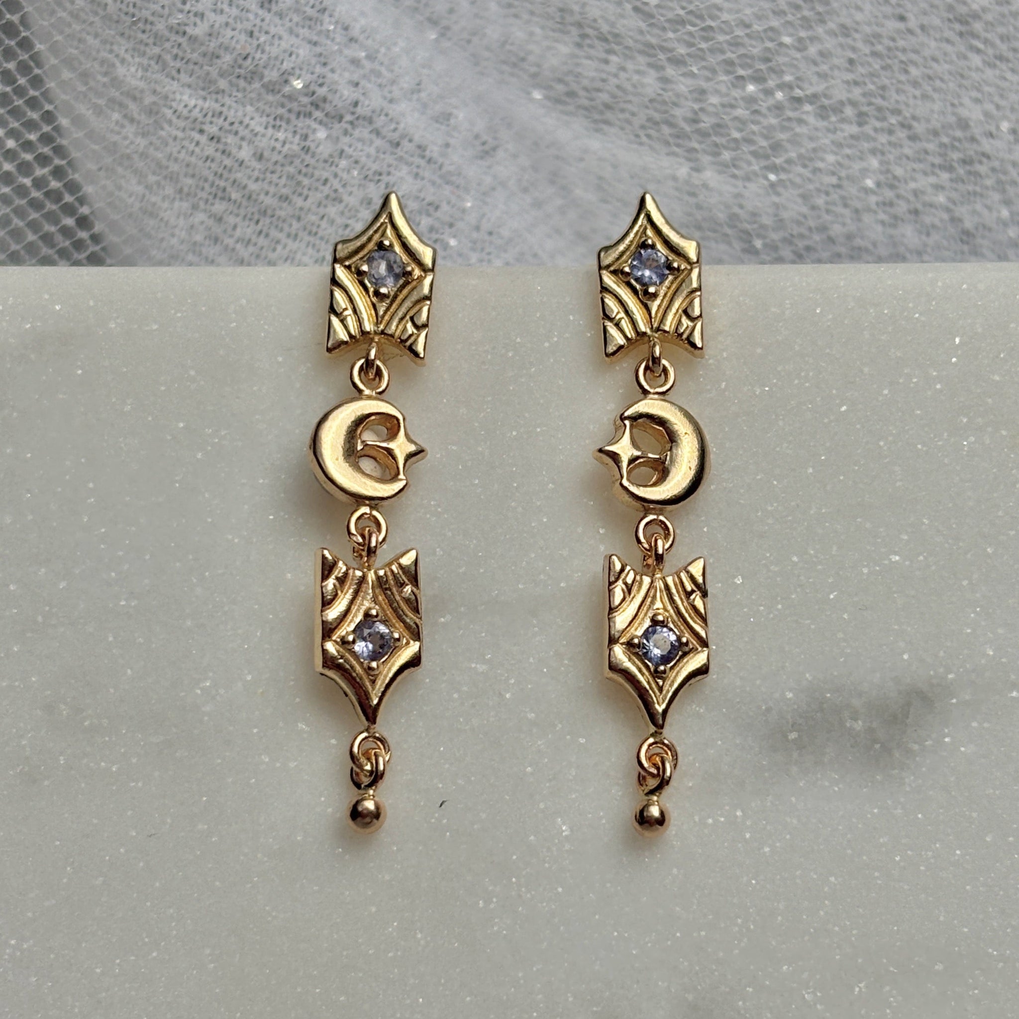 Myth and Stone Sweet Dreams tanzanite earrings in gold