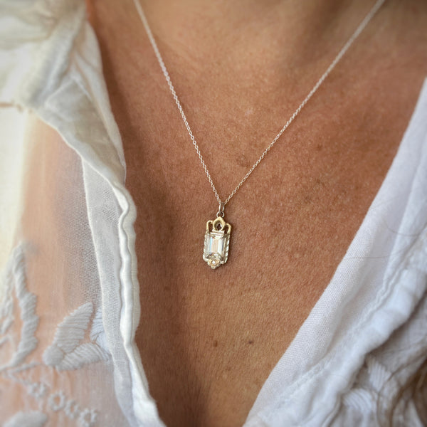 Myth and Stone Temple of Dreams pendant on model