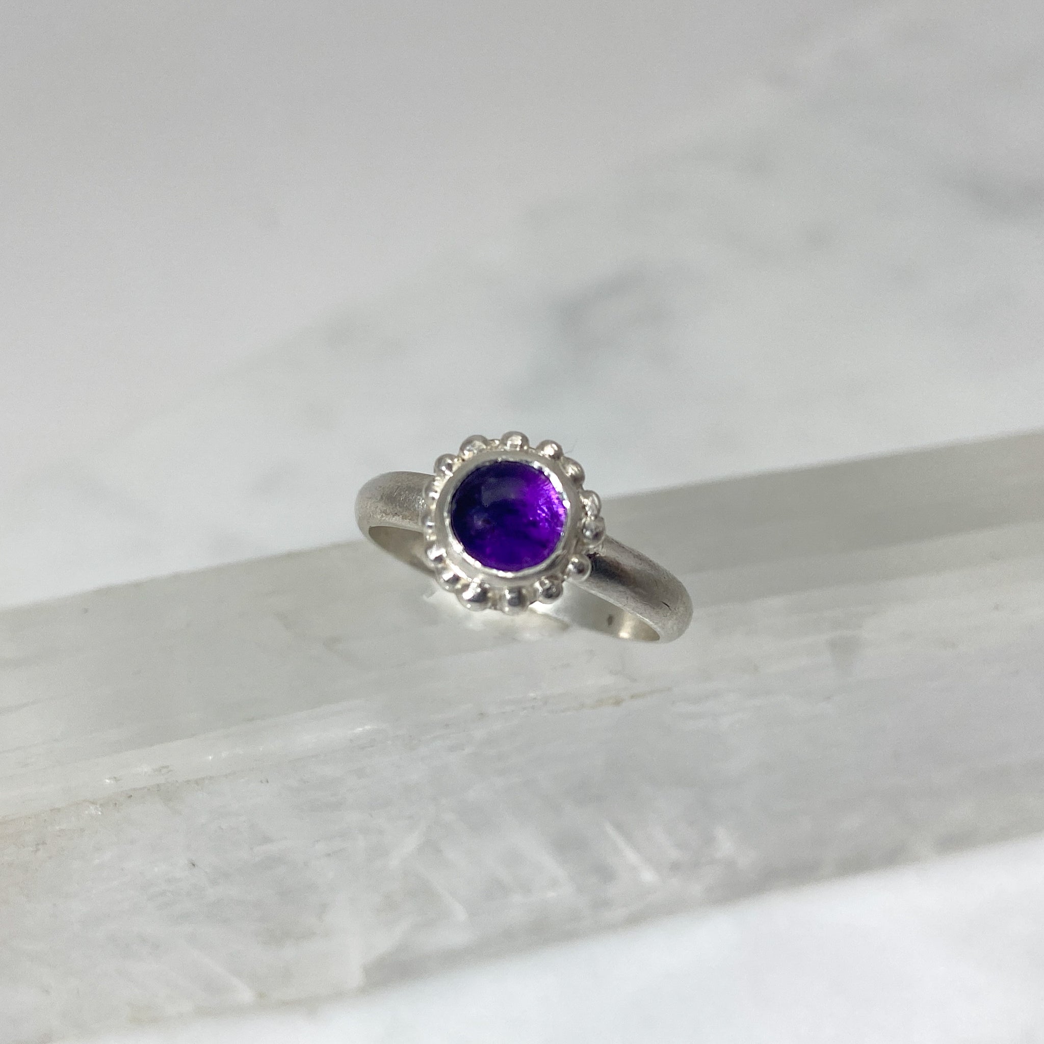 Myth and Stone Amethyst Bubble Ring 