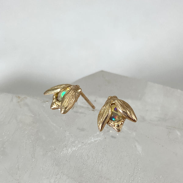 Myth and Stone Alida opal bug studs in gold