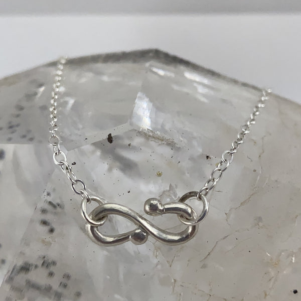Myth and Stone Mirelle necklace in silver clasp view