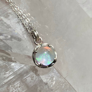 Myth and Stone Inner Light opal pendant in silver
